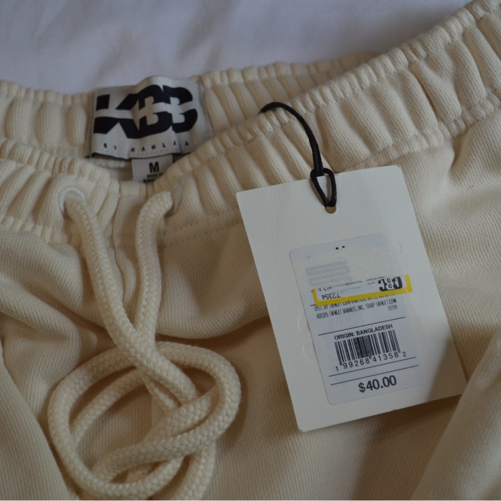 KBB by KAHLANA Women's High-Rise Straight Leg 'The Dwayne Sweats' - Cream M - Picture 8 of 10